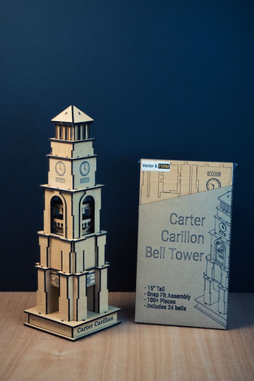 Bell Tower packaging with pen-plotted artwork