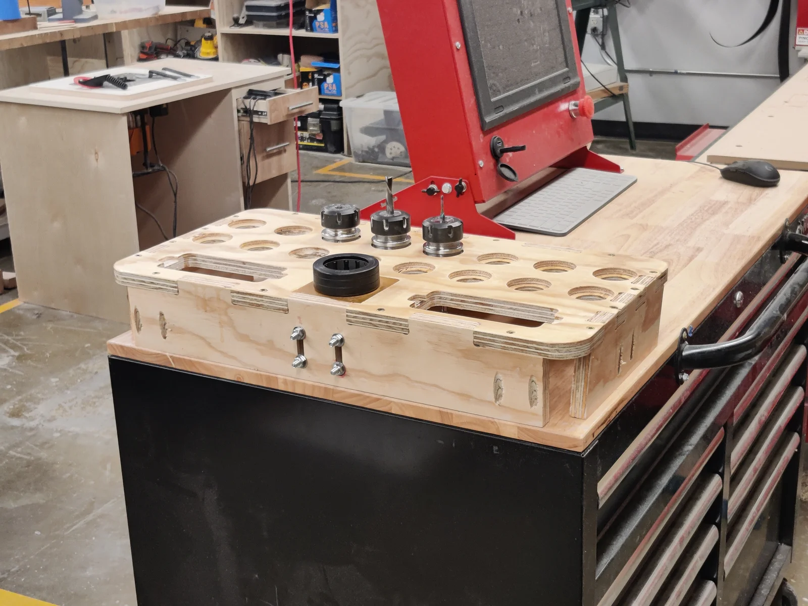 CNC router tool holder — additional view.